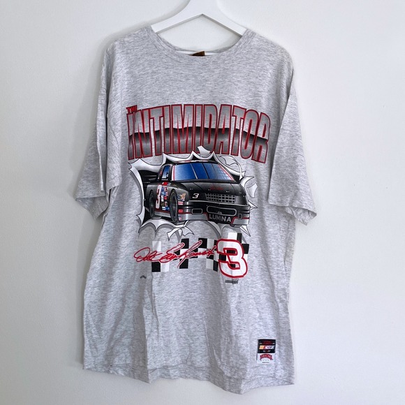 Vintage Dale Earnhardt The Intimidator NASCAR Racing T Shirt XL Nutmeg Mills - Picture 1 of 9